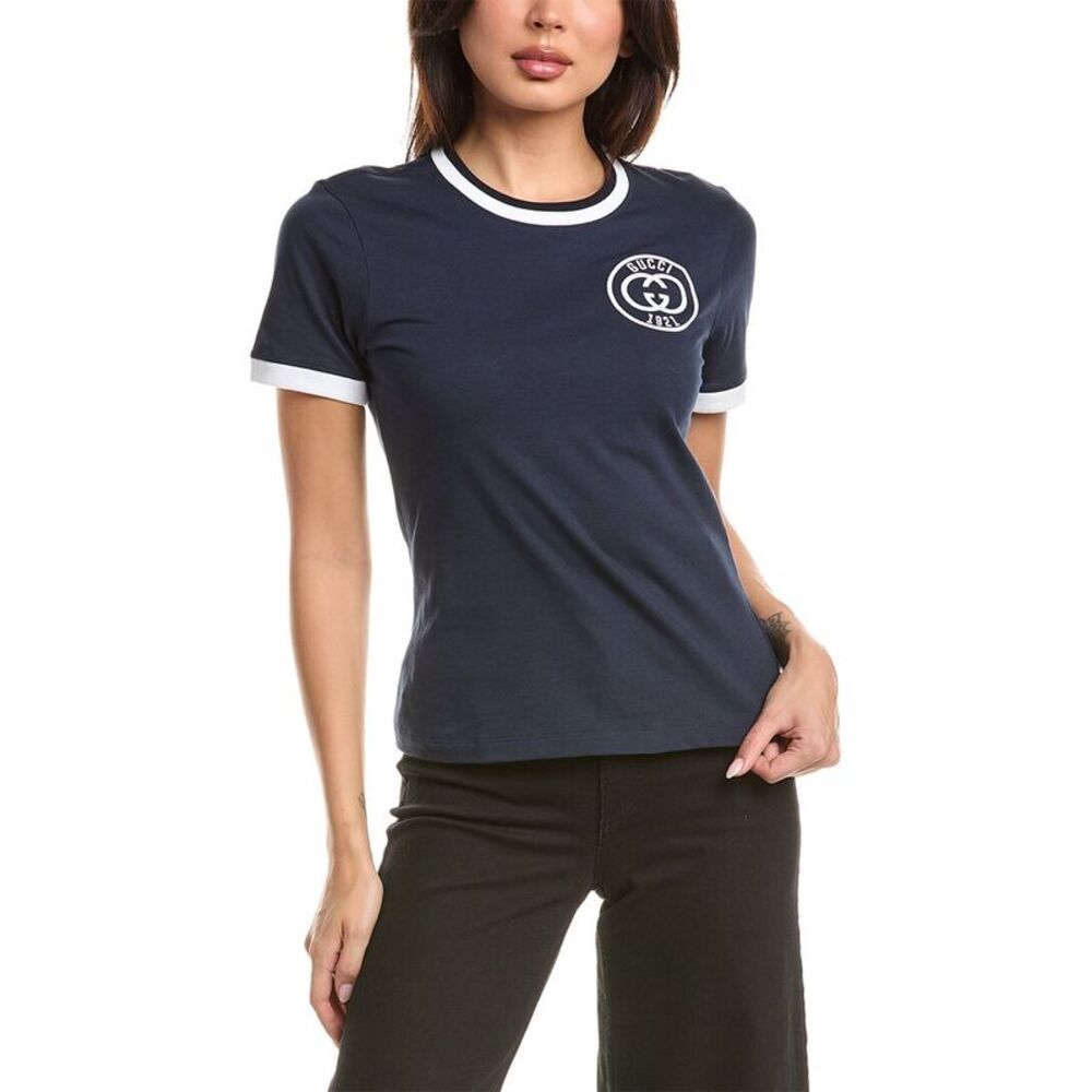 Gucci Womens  70S T-Shirt, Navy